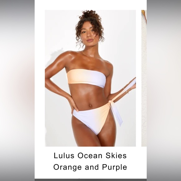 Lulu's Ocean Skies Orange and Purple Bikini - Picture 1 of 1